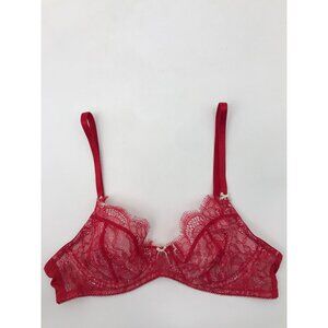 B.Tempt'd Wacoal Sultry Lace Underwire Bra Red 32C